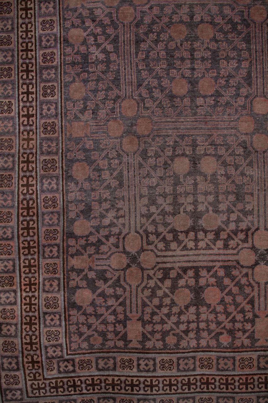 Rare Antique Kothan Carpet or Rug In Good Condition For Sale In Rome, IT