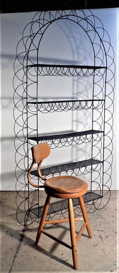 Rare Antique Large French Wire Shelving Display Unit Etagere