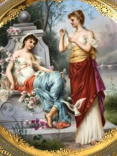 Rare Antique Late 19th Century Royal Vienna Portrait Plate