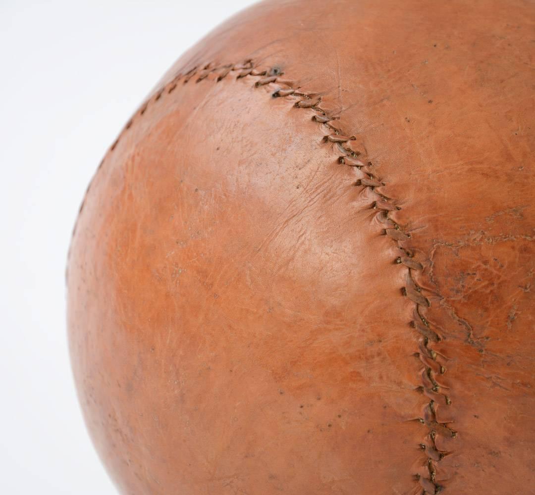 Sporting Art Rare Antique Leather Medicine Ball