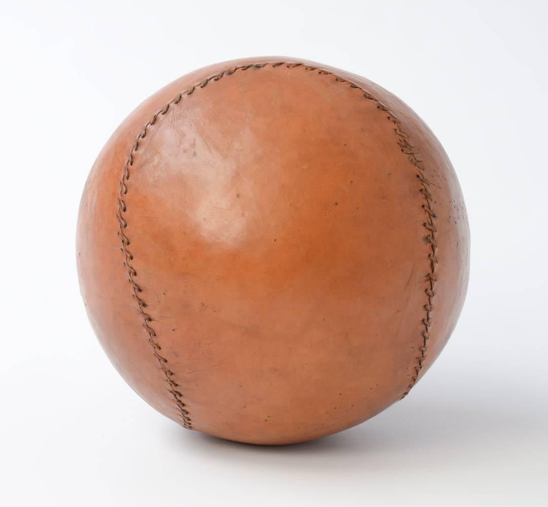20th Century Rare Antique Leather Medicine Ball