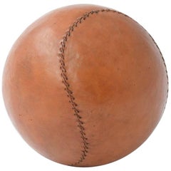 Rare Antique Leather Medicine Ball