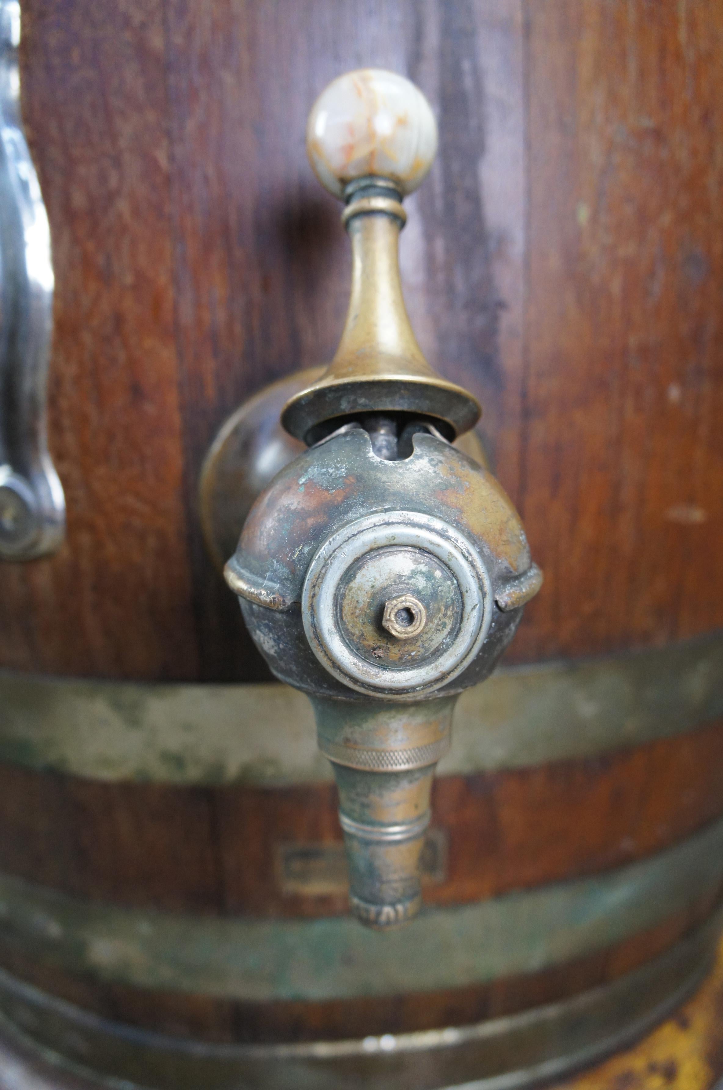 Rare Antique Magnus Root Beer Advertising Barrel Fountain Dispenser Keg Tap 1