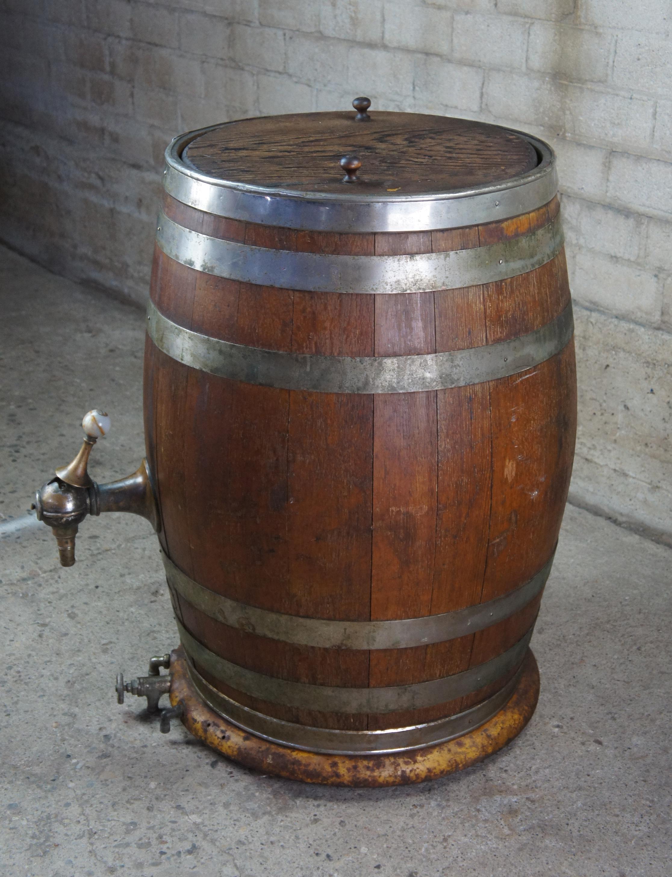 Rare Antique Magnus Root Beer Advertising Barrel Fountain Dispenser Keg Tap 3