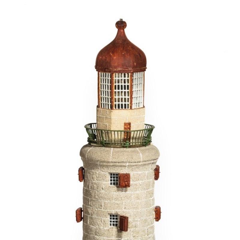 Rare modèle ancien de phare en liège:: en acajou:: en forme de caisse Bon état - En vente à Lymington, Hampshire