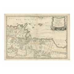 Rare carte ancienne de "Barbarie" ou Afrique du Nord, 1655