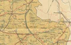 Rare Antique Map of Drenthe & Overijssel – Sleeswijk Atlas of Provinces, 1914
