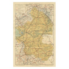 Rare Antique Map of Drenthe & Overijssel – Sleeswijk Atlas of Provinces, 1914