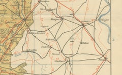 Rare Antique Map of Limburg – Sleeswijk Atlas of the Netherlands, 1914