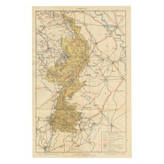 Rare Antique Map of Limburg – Sleeswijk Atlas of the Netherlands, 1914