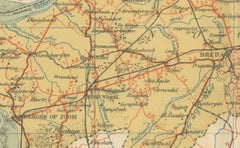 Rare Antique Map of Noord-Brabant – Sleeswijk Atlas of the Netherlands, 1914