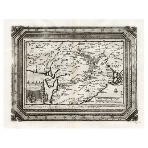 Rare Antique Map of the Moghul Empire, ca.1725