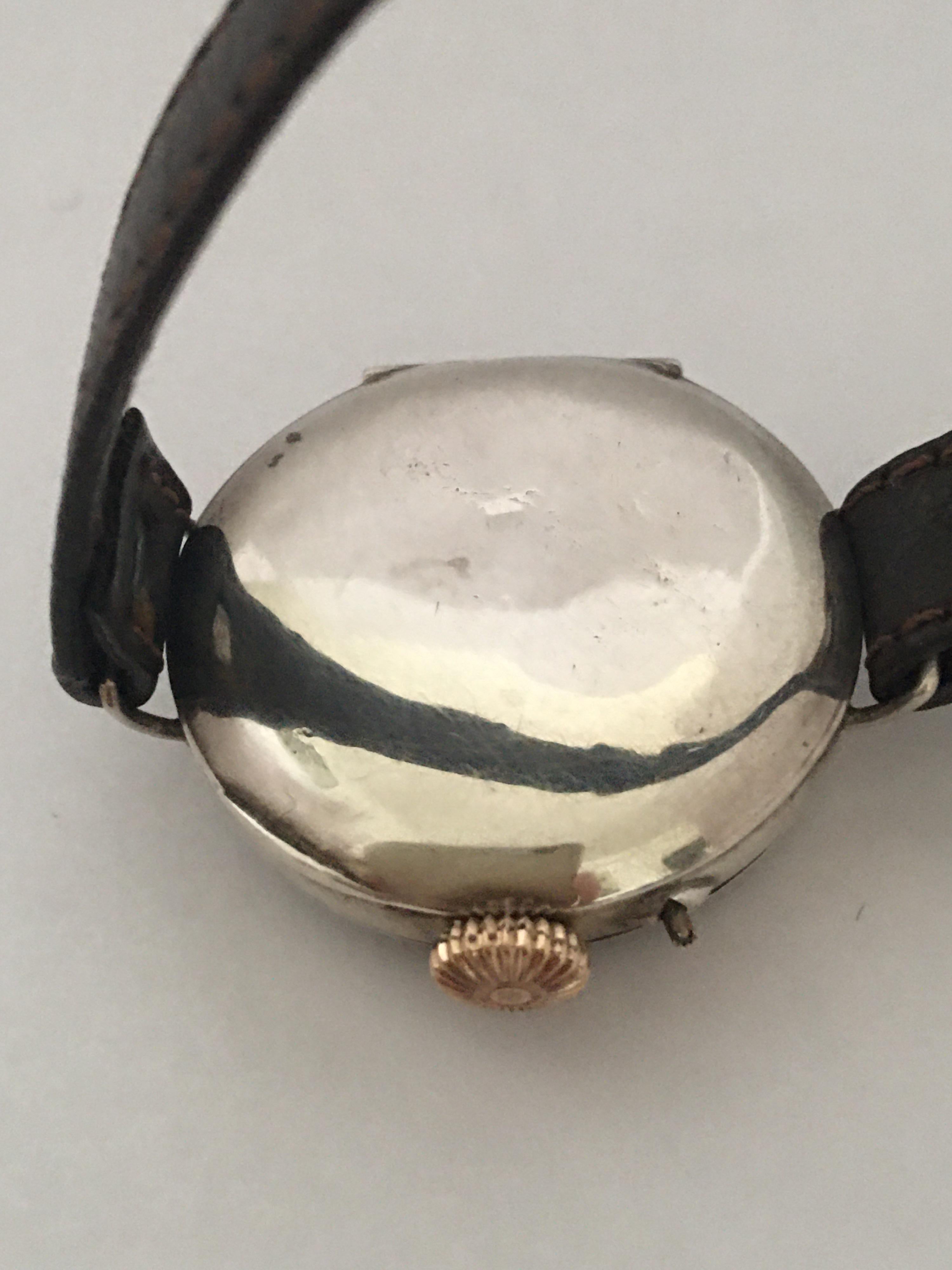 Women's or Men's Rare Antique Masonic Silver Trench Watch