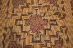 Rare Antique Mauritanian Saharan Tuareg Leather and Reed Large Rug