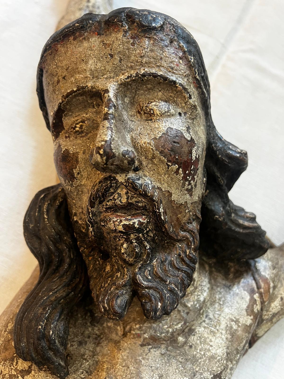 Rare Antique Medieval Gothic Corpus Christi, Large, Untouched Museum Masterpiece For Sale 8