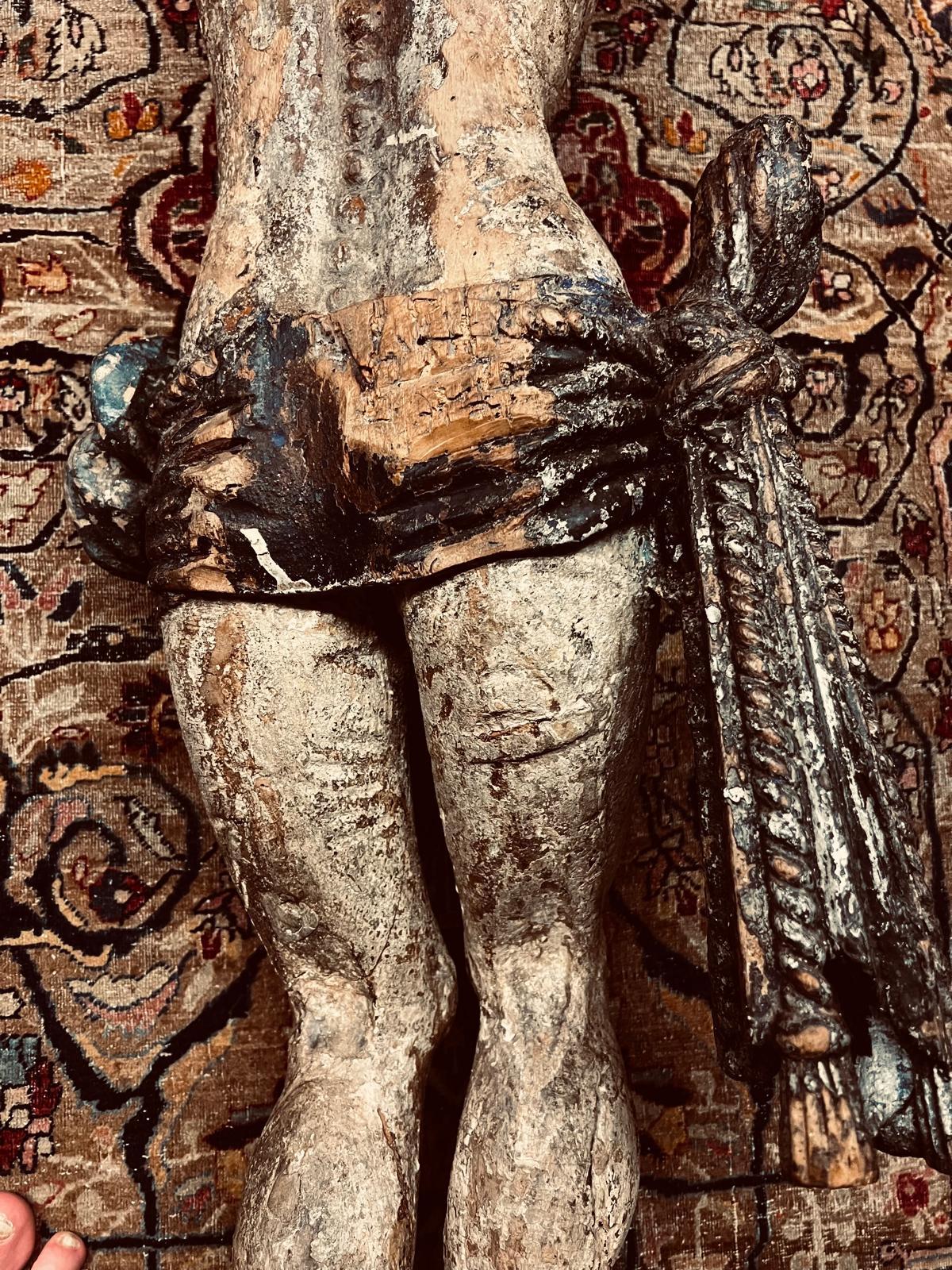 18th Century and Earlier Rare Antique Medieval Gothic Corpus Christi, Large, Untouched Museum Masterpiece For Sale