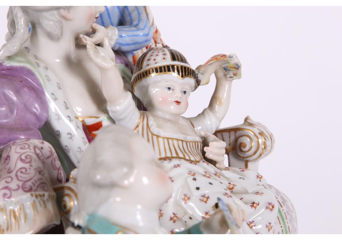 Porcelain Rare Antique Meissen Figural Group - 