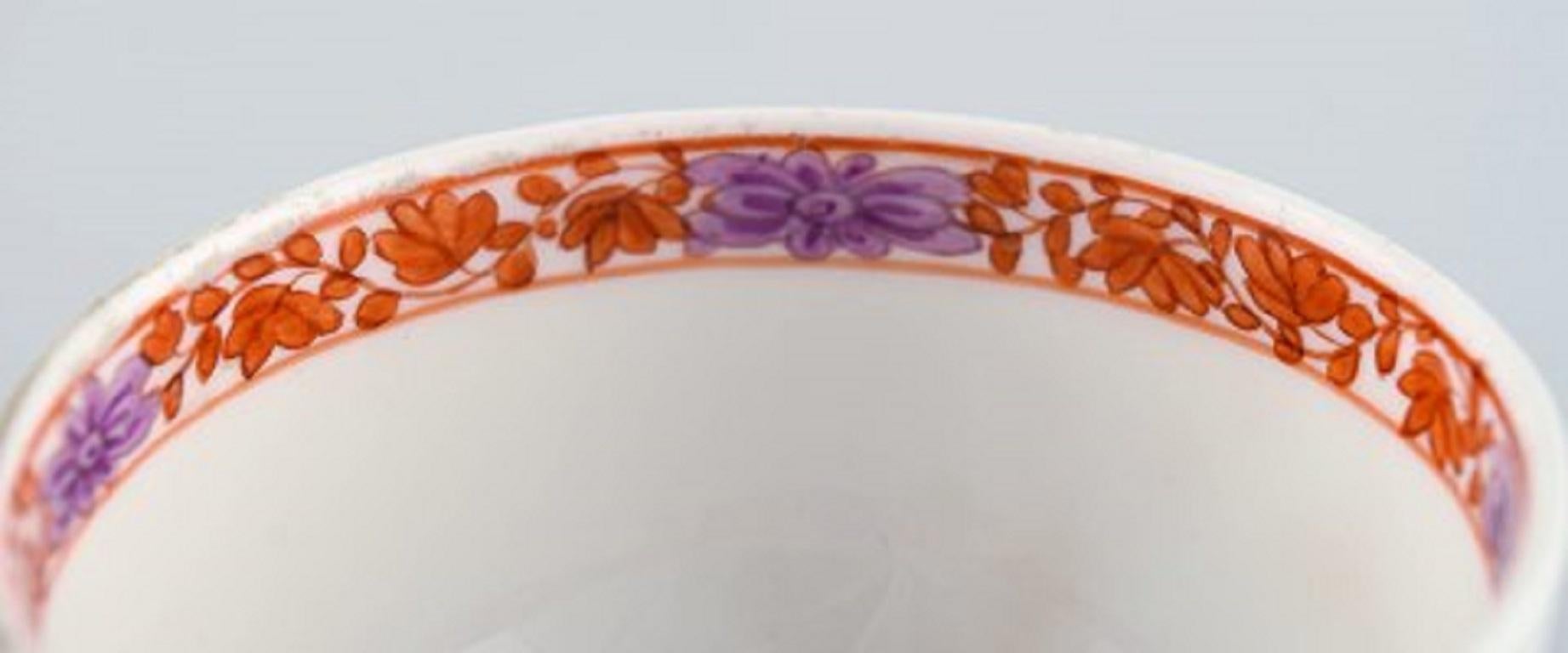 18th Century Rare Antique Meissen Teacup in Hand Painted Porcelain Decorated with Flowers