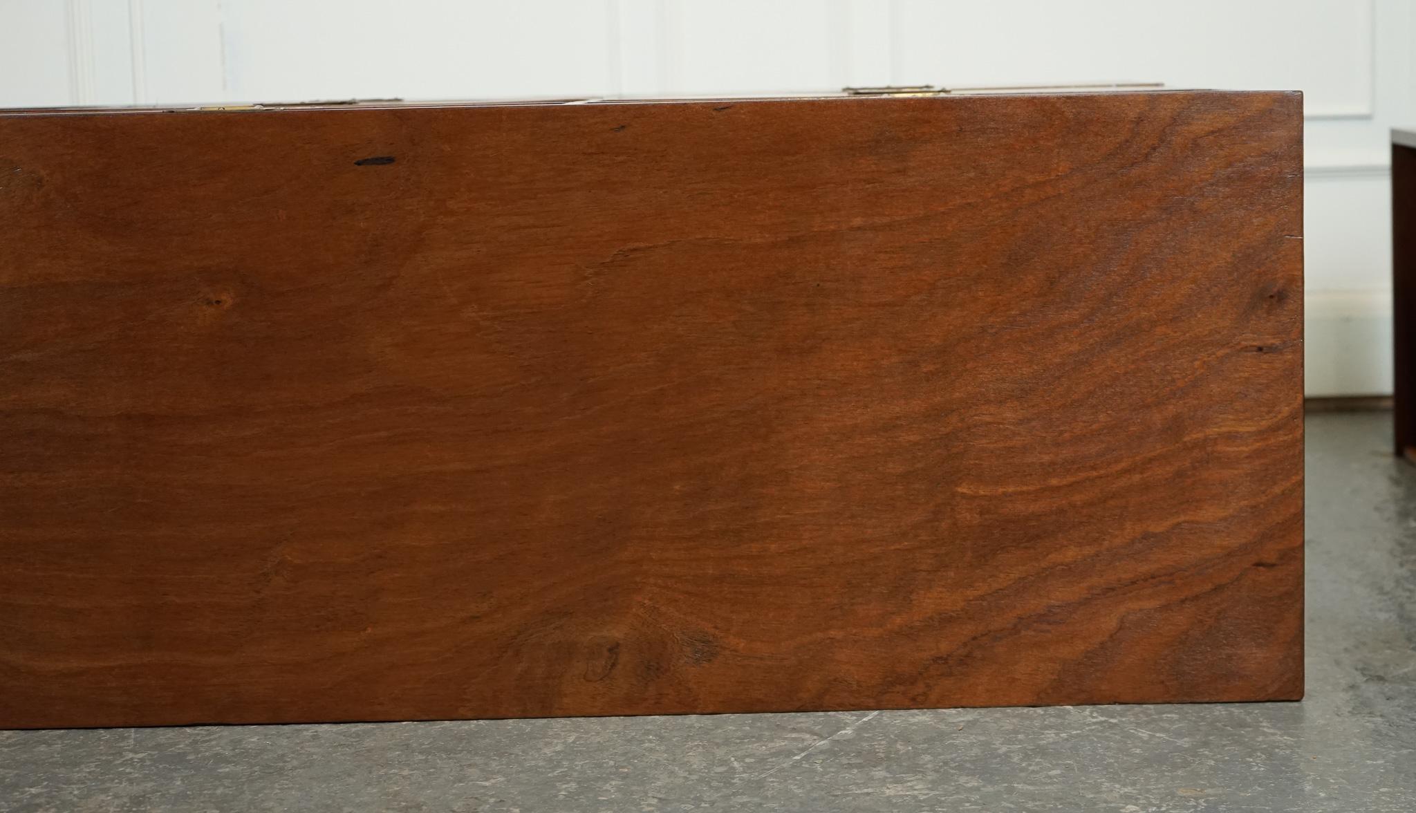 RARE ANTICHE CAMPAGNE MILITARI MERCHANTS COUNTER SiDEBOARD GRADUATED DRAWERS in vendita 6