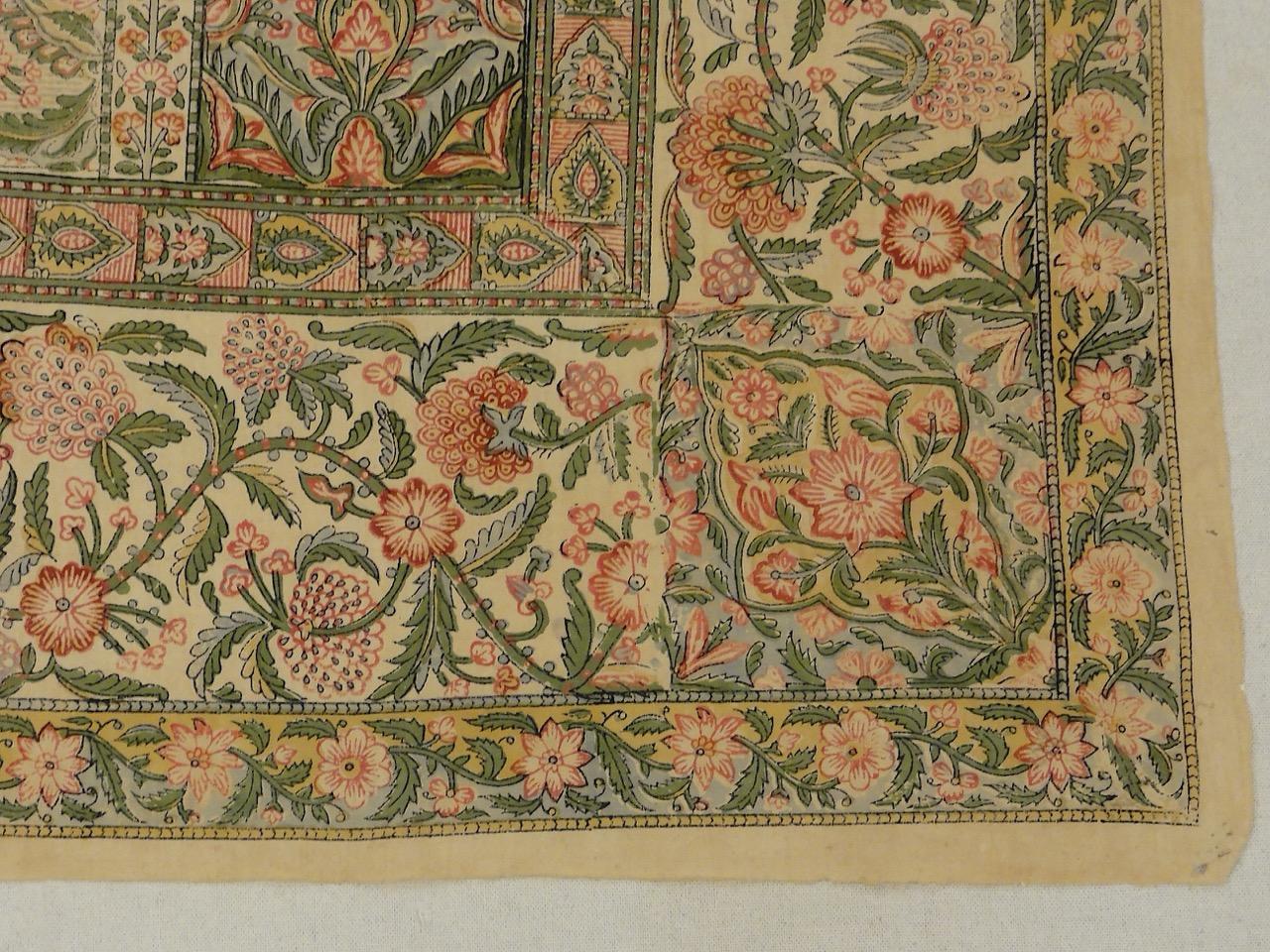 This rare antique Mughal Palampore textile (5'9