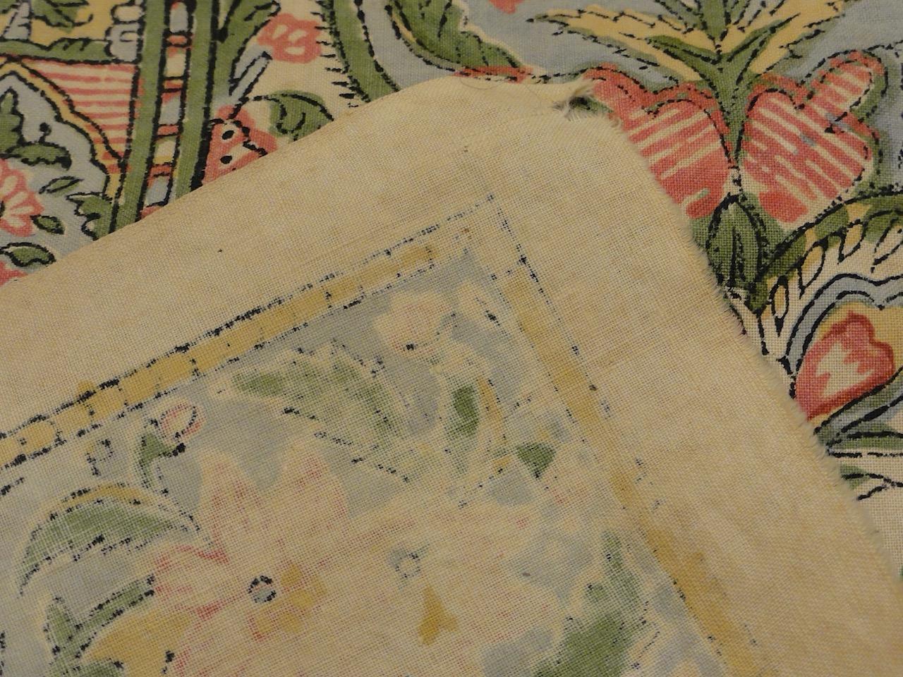 Dyed Rare Antique Mughal Palampore Textile with written Cartouches For Sale