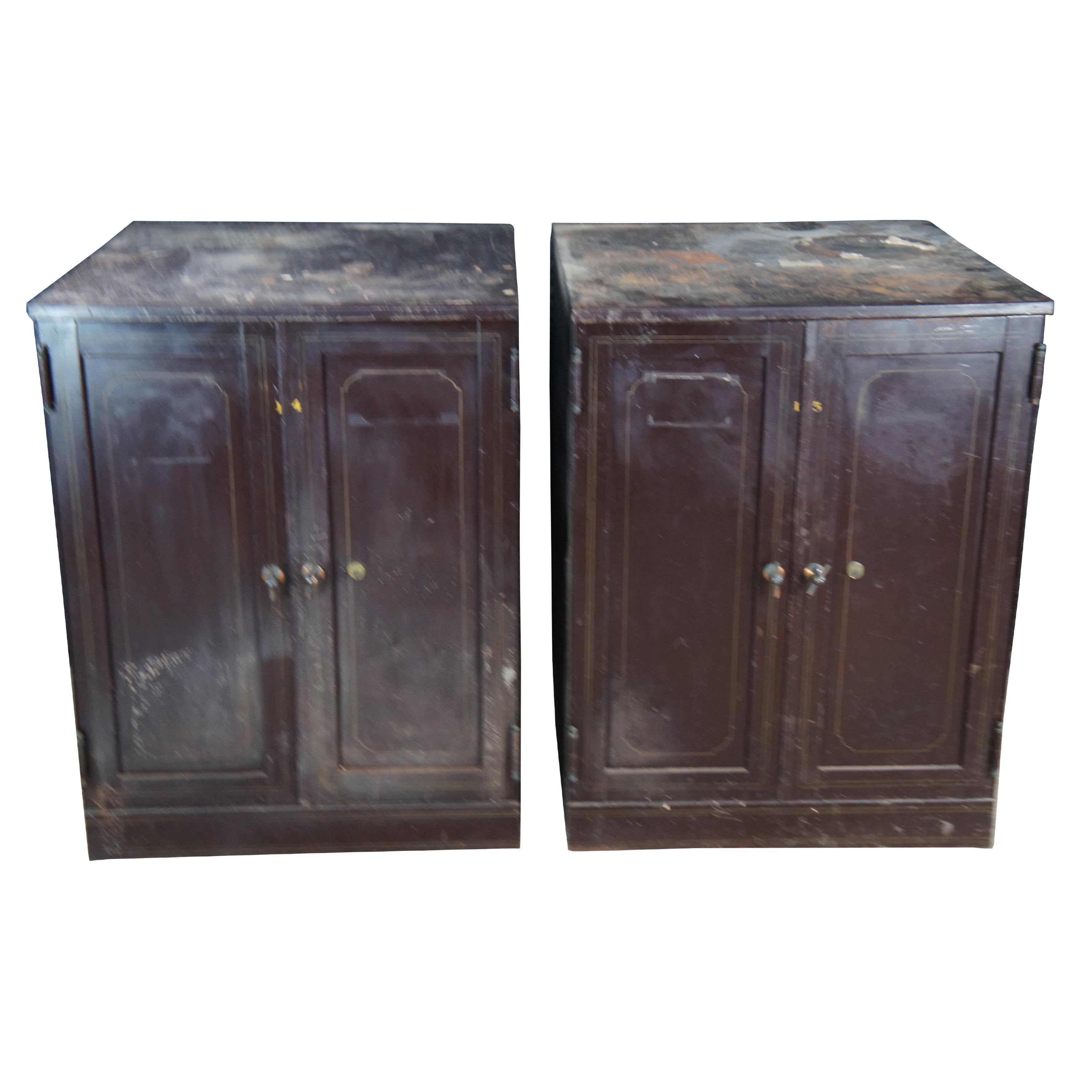 Raro Antiguo NCR Caja Registradora Nacional Industrial de Hierro Acero Armarios de Seguridad 40