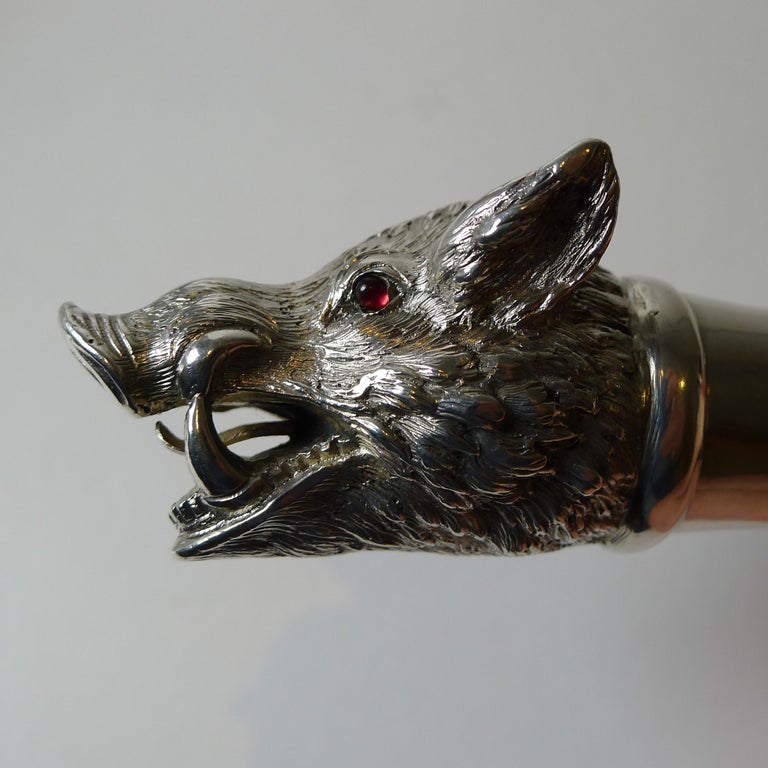 Rare Antique Novelty Sterling Silver Cigar Cutter, 1899 For Sale at 1stDibs