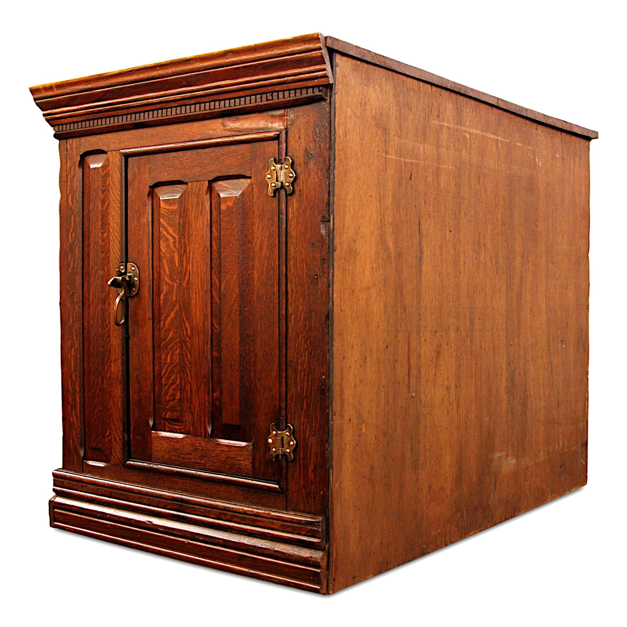 antique ice box cabinet