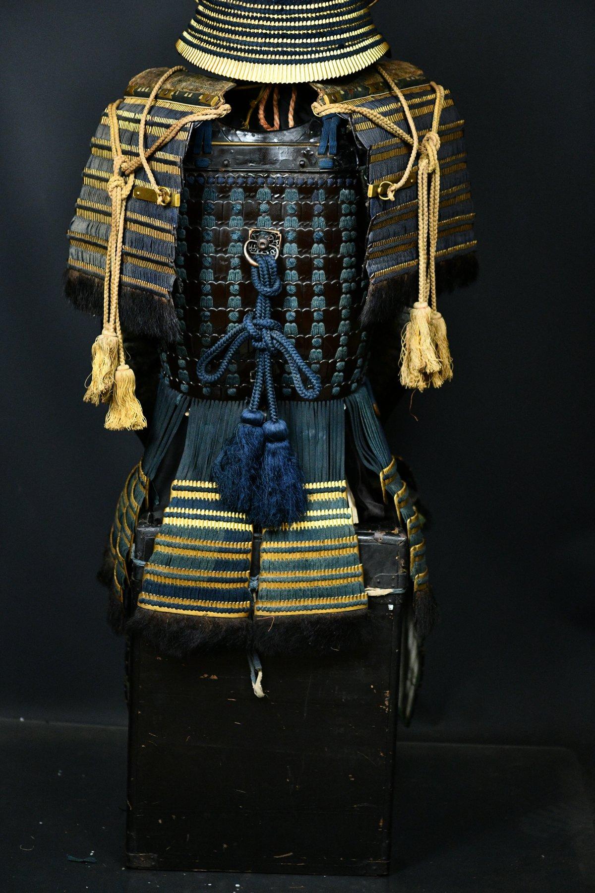 Raro Antiguo Original alto Rango Período Edo Samurai armadura Yoroi Japón Daimyō en venta 9