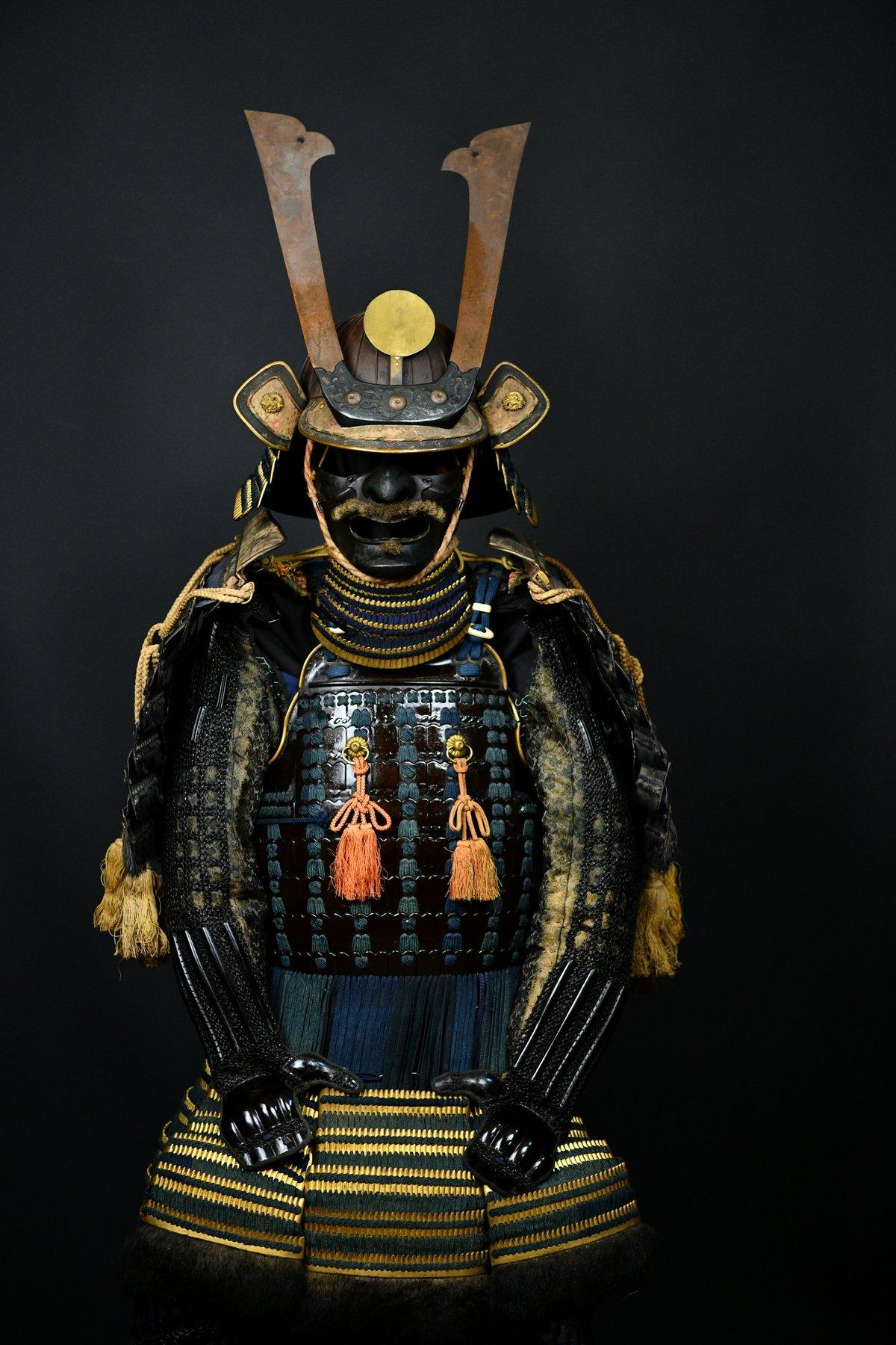 Raro Antiguo Original alto Rango Período Edo Samurai armadura Yoroi Japón Daimyō Metal en venta