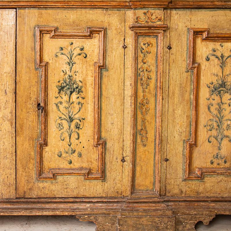 Rare Antique Original Painted Large Bookcase Display Cabinet, Italy Circa 1780-1 2