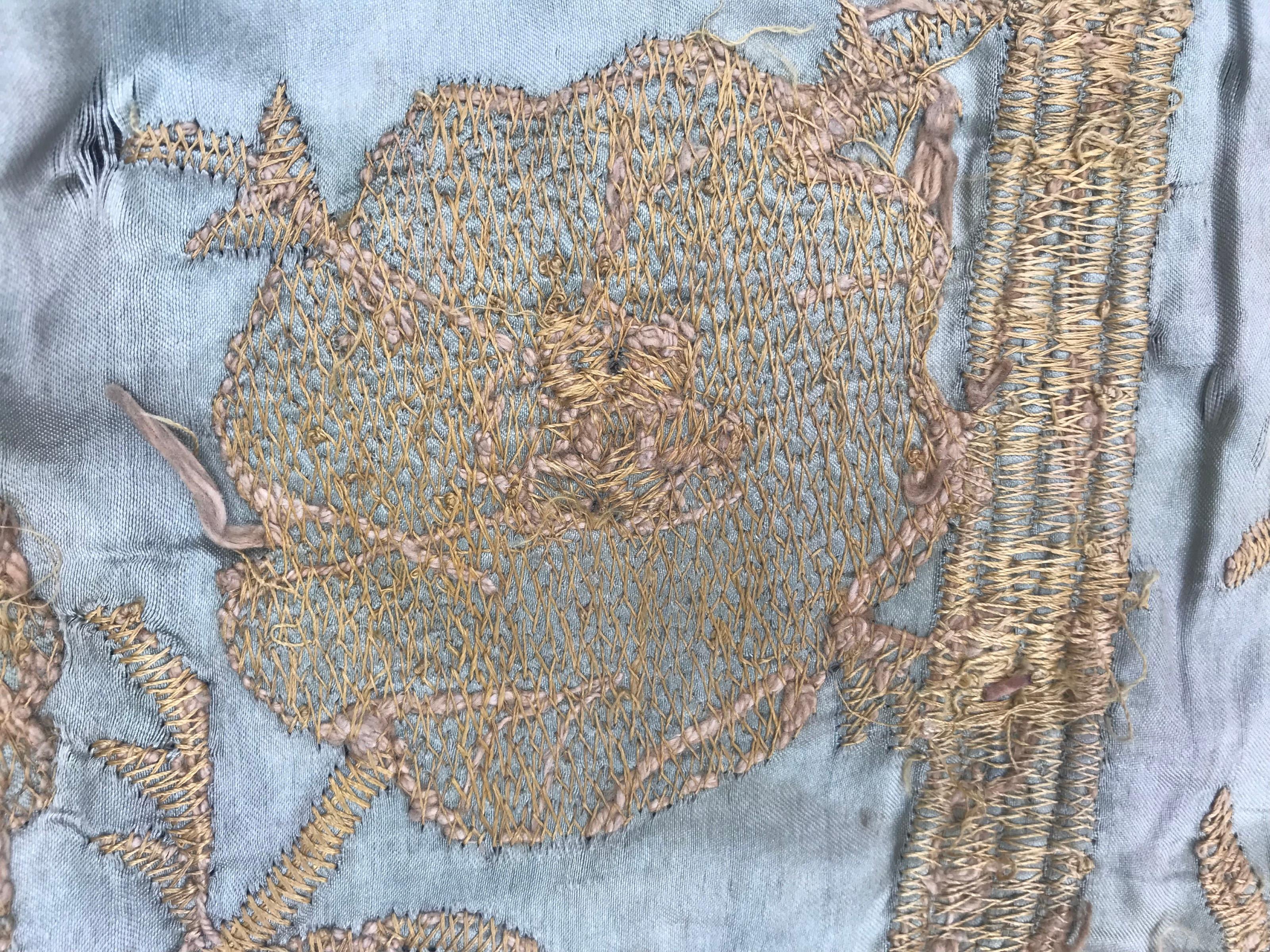 Bobyrug's Rare Antique Ottoman Silk and Metal Embroidery im Angebot 4