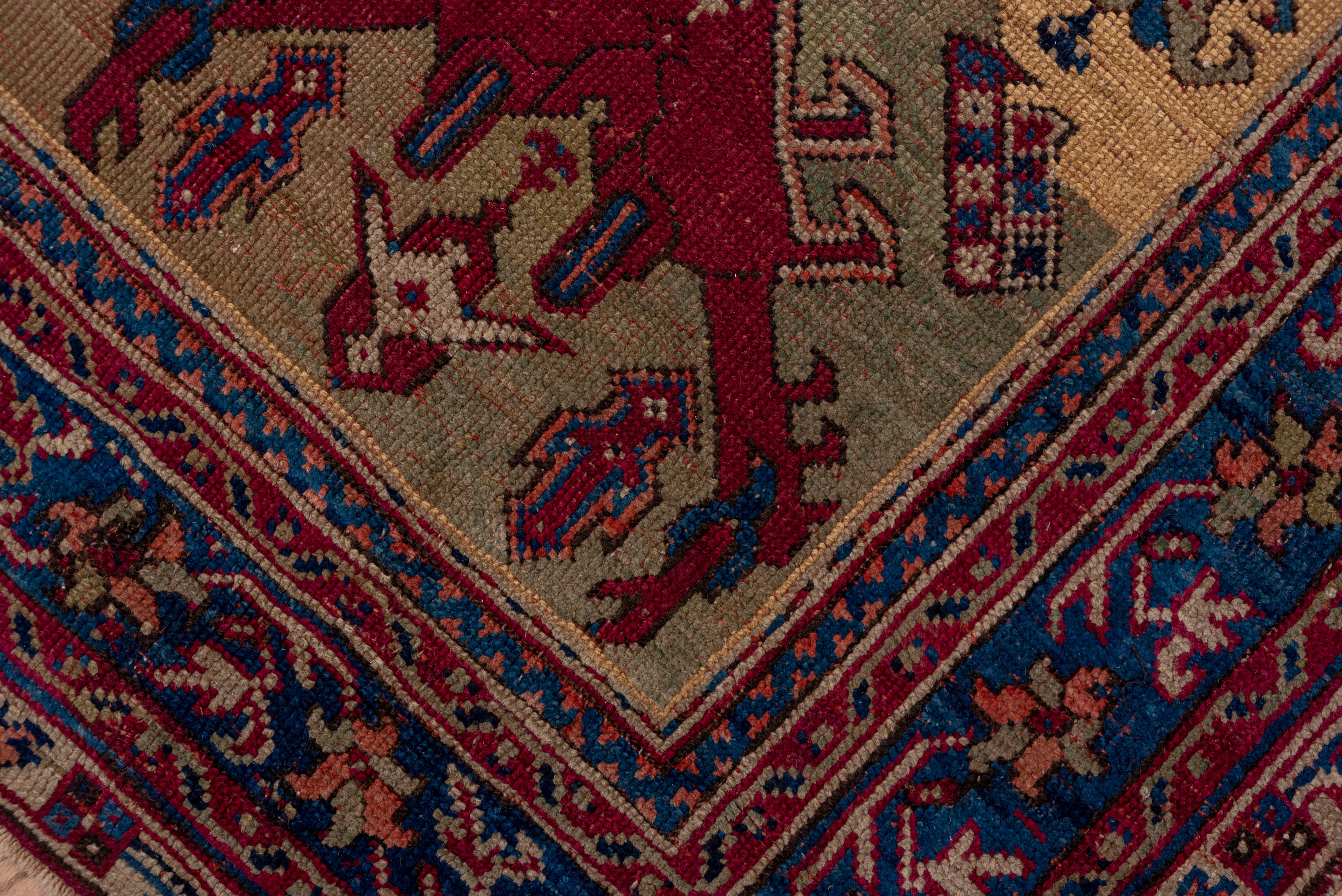 Magnifique tapis turc ancien d'Oushak, vers 1900 en vente 3