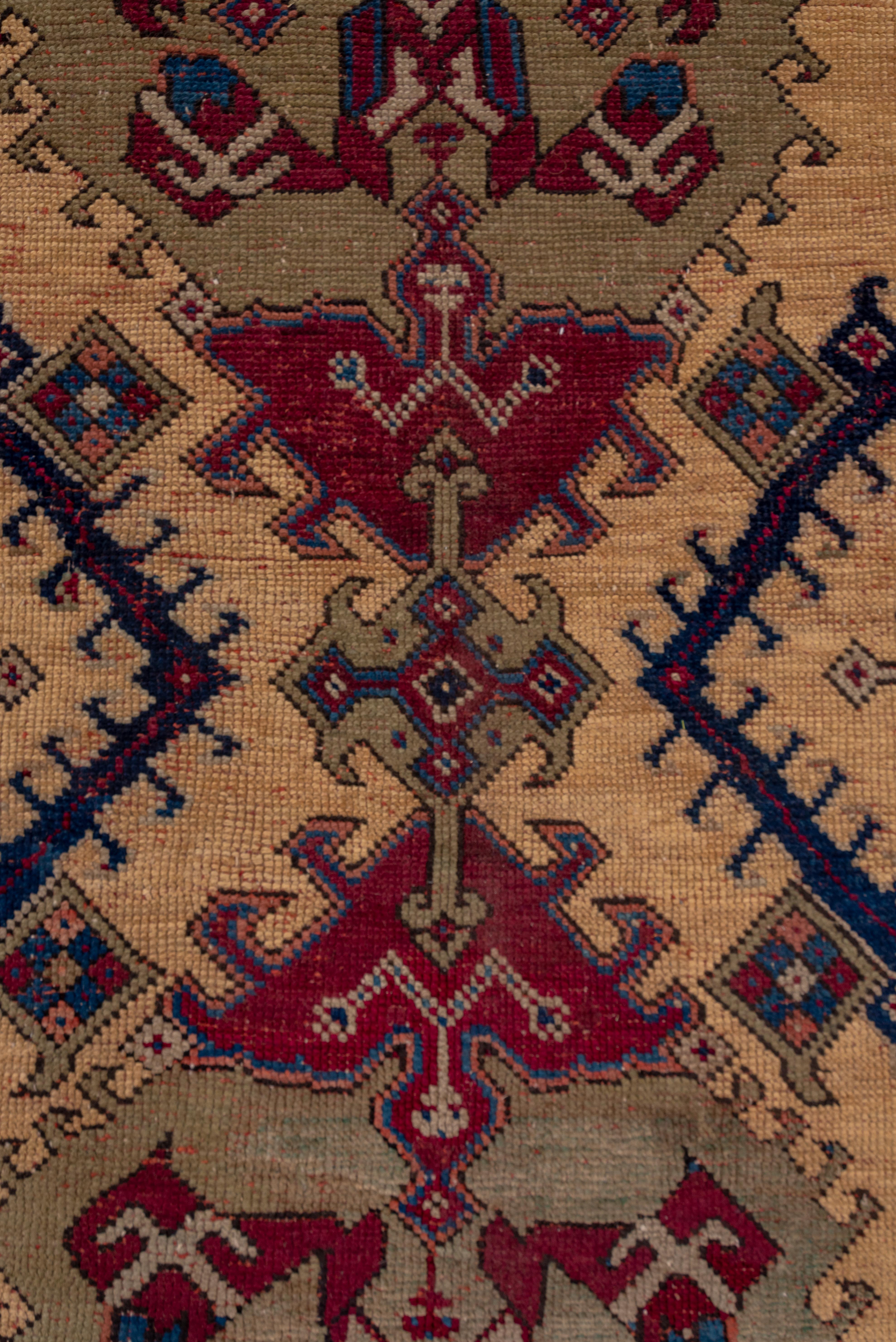Noué à la main Magnifique tapis turc ancien d'Oushak, vers 1900 en vente