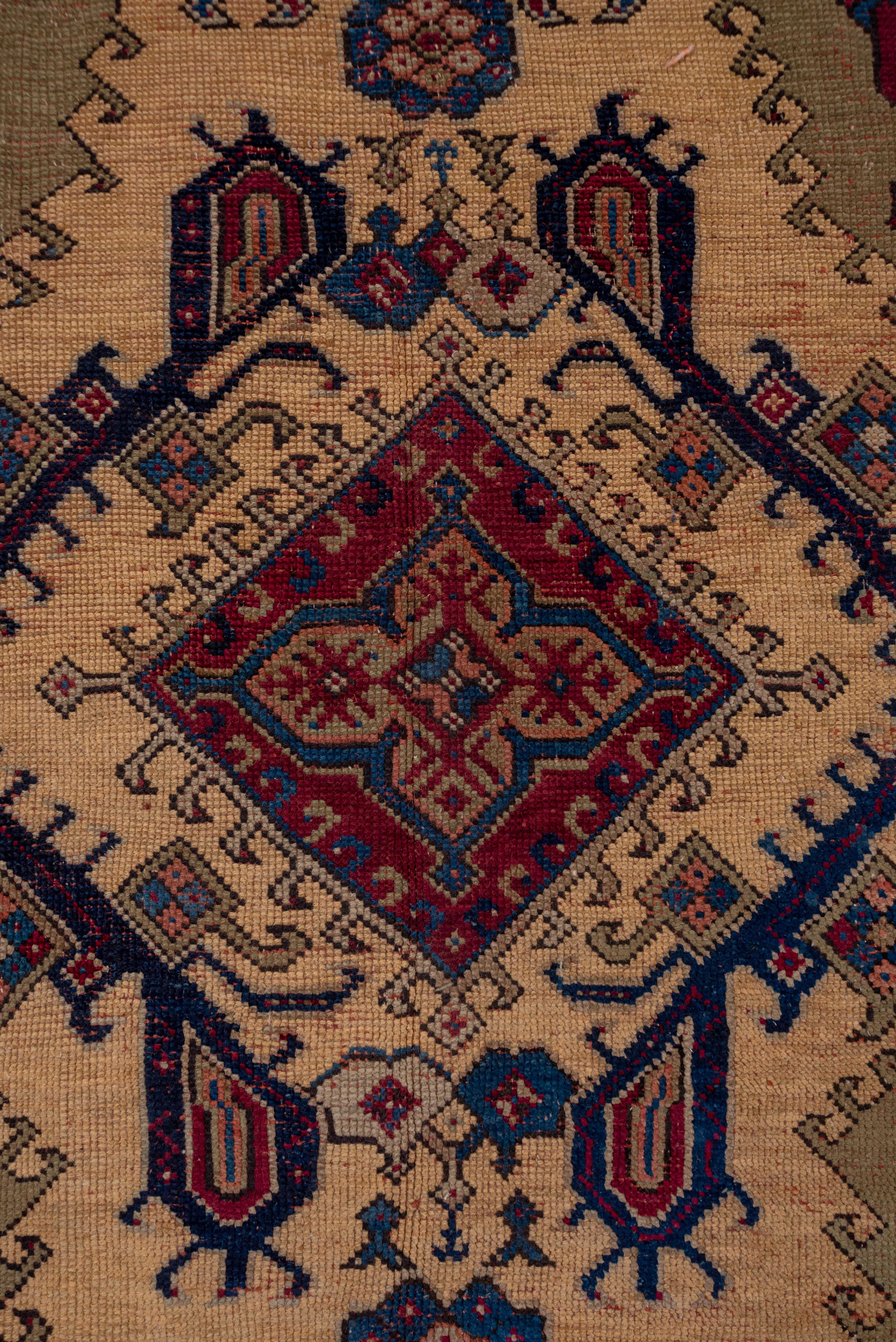 Laine Magnifique tapis turc ancien d'Oushak, vers 1900 en vente