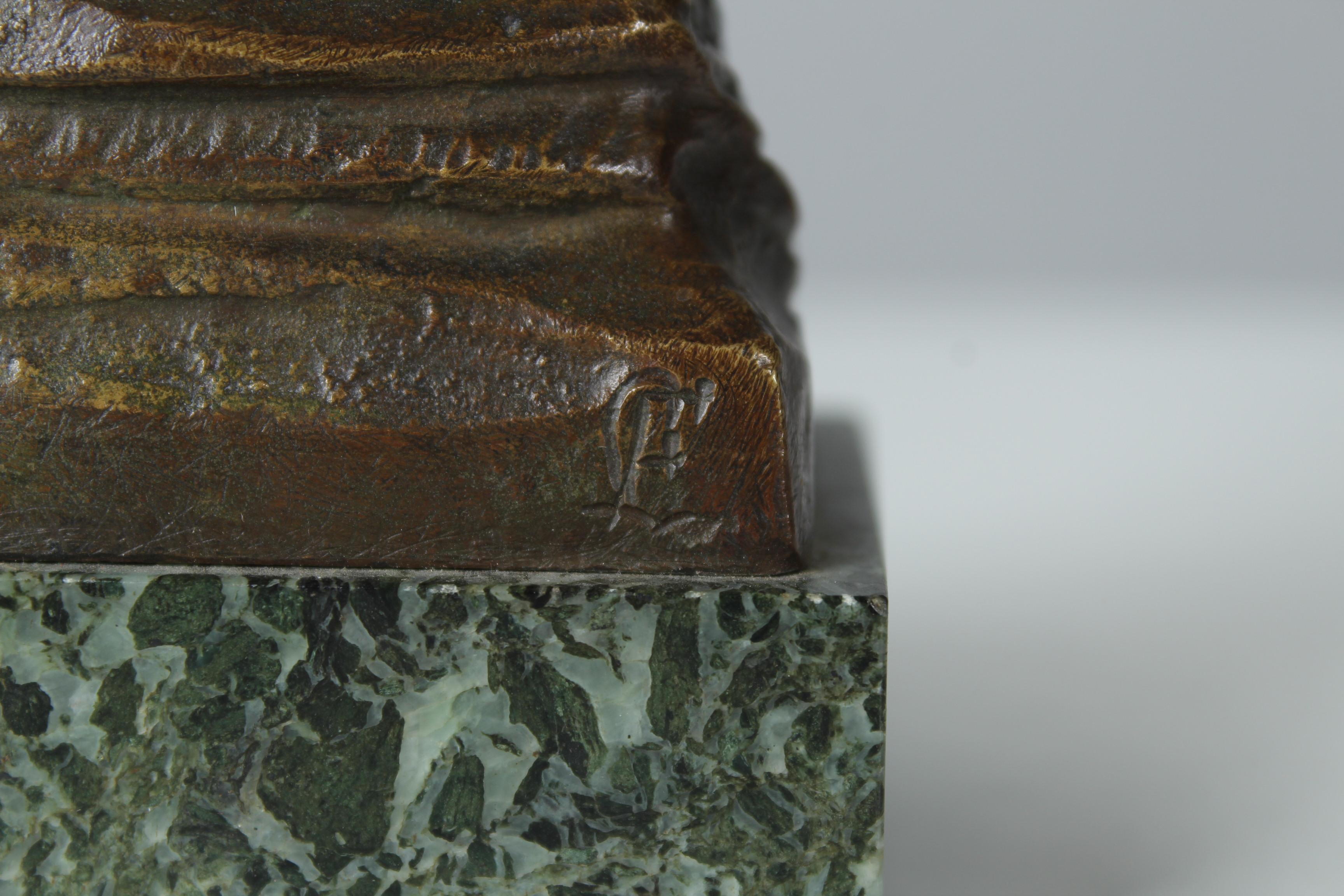 Rare paire de sculptures anciennes en bronze, Dorée, Vive La France, signée G. Flamend en vente 14