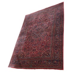 Rare Antique Palace Size Ardabil Pattern Rug Hand knotted in Pure Lambswool