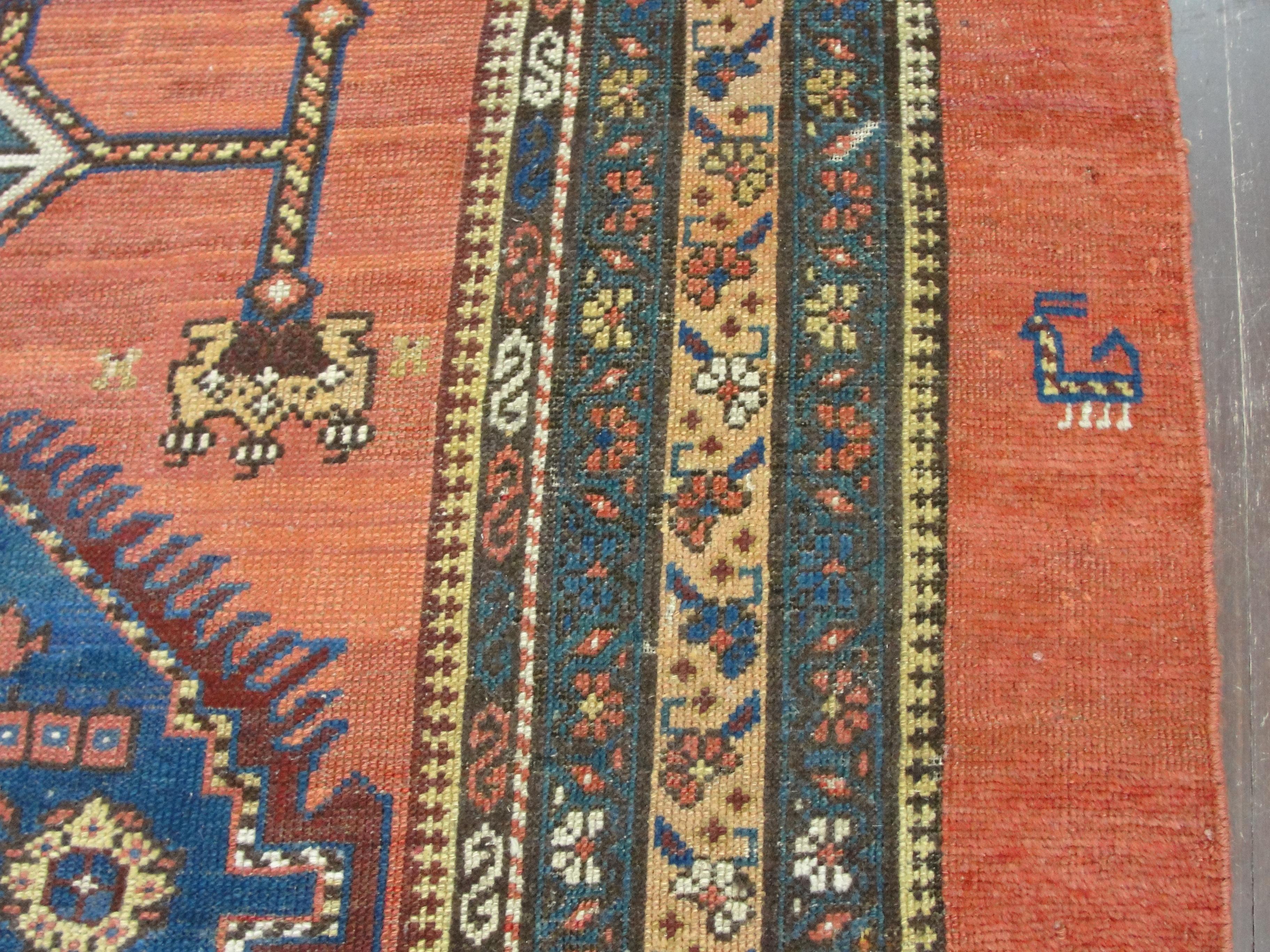  Antique Persian Afshar Rug, 4'1