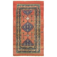  Antiker persischer Afshar-Teppich, 1,42 m x 2,9 m, selten
