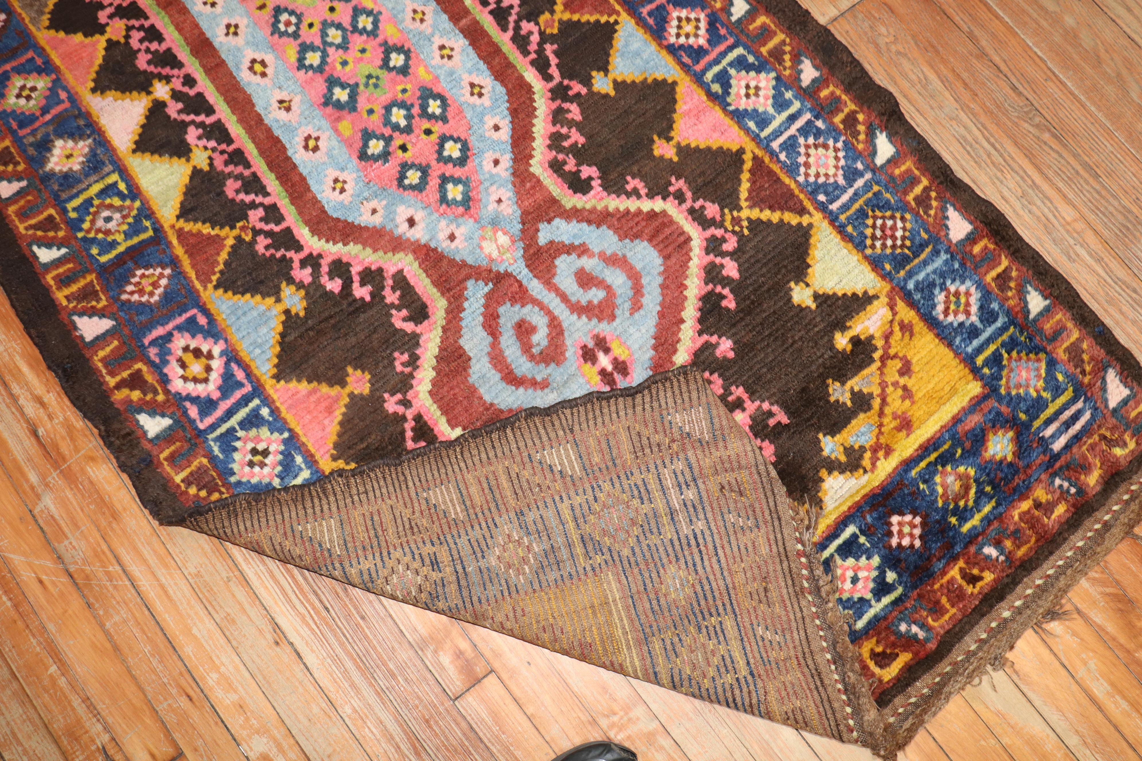 Rare Antique Persian Gabbeh Runner In Good Condition For Sale In New York, NY