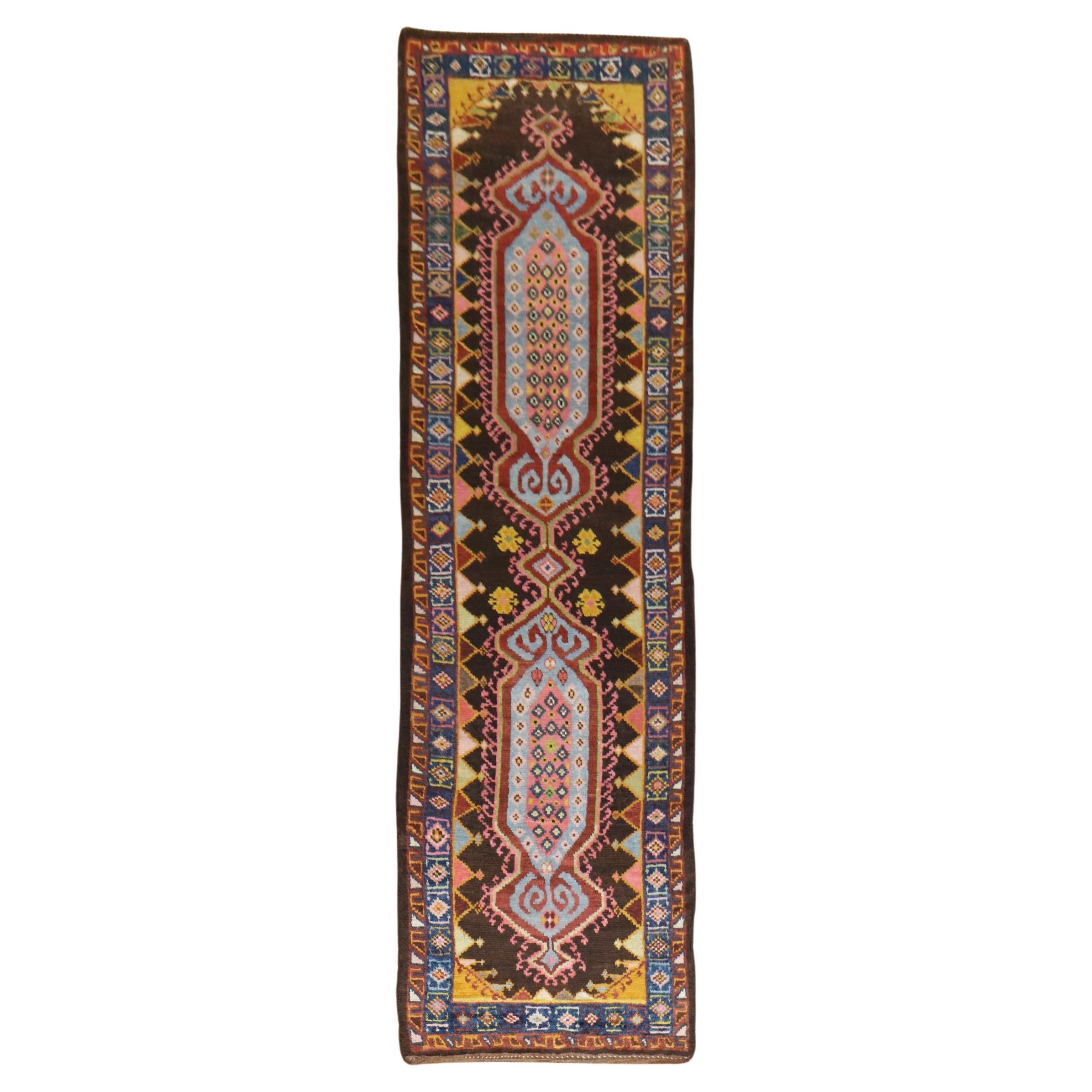 Rare Antique Persian Gabbeh Runner For Sale
