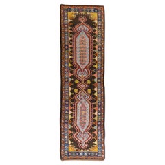 Rare tapis de couloir persan ancien Gabbeh