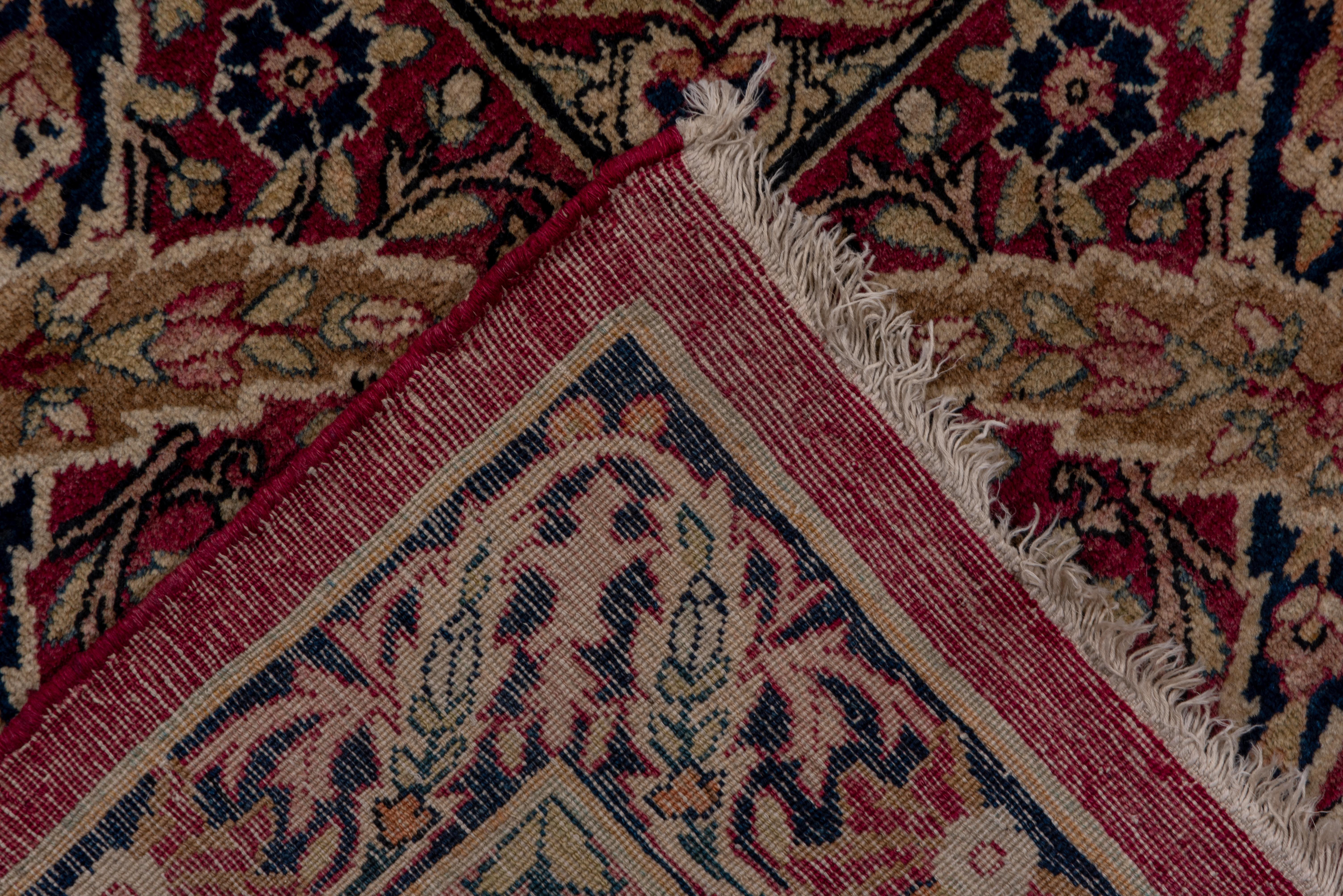 Rare Antique Persian Lavar Kerman Workshop Carpet, Allover Field, Colorful 1
