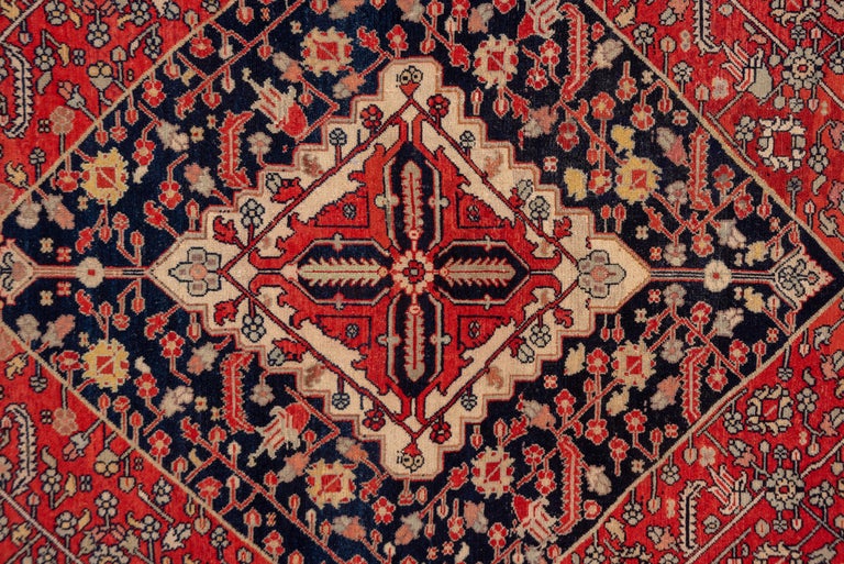 Rare Antique Persian Senneh Rug, Bright Colors For Sale at 1stDibs