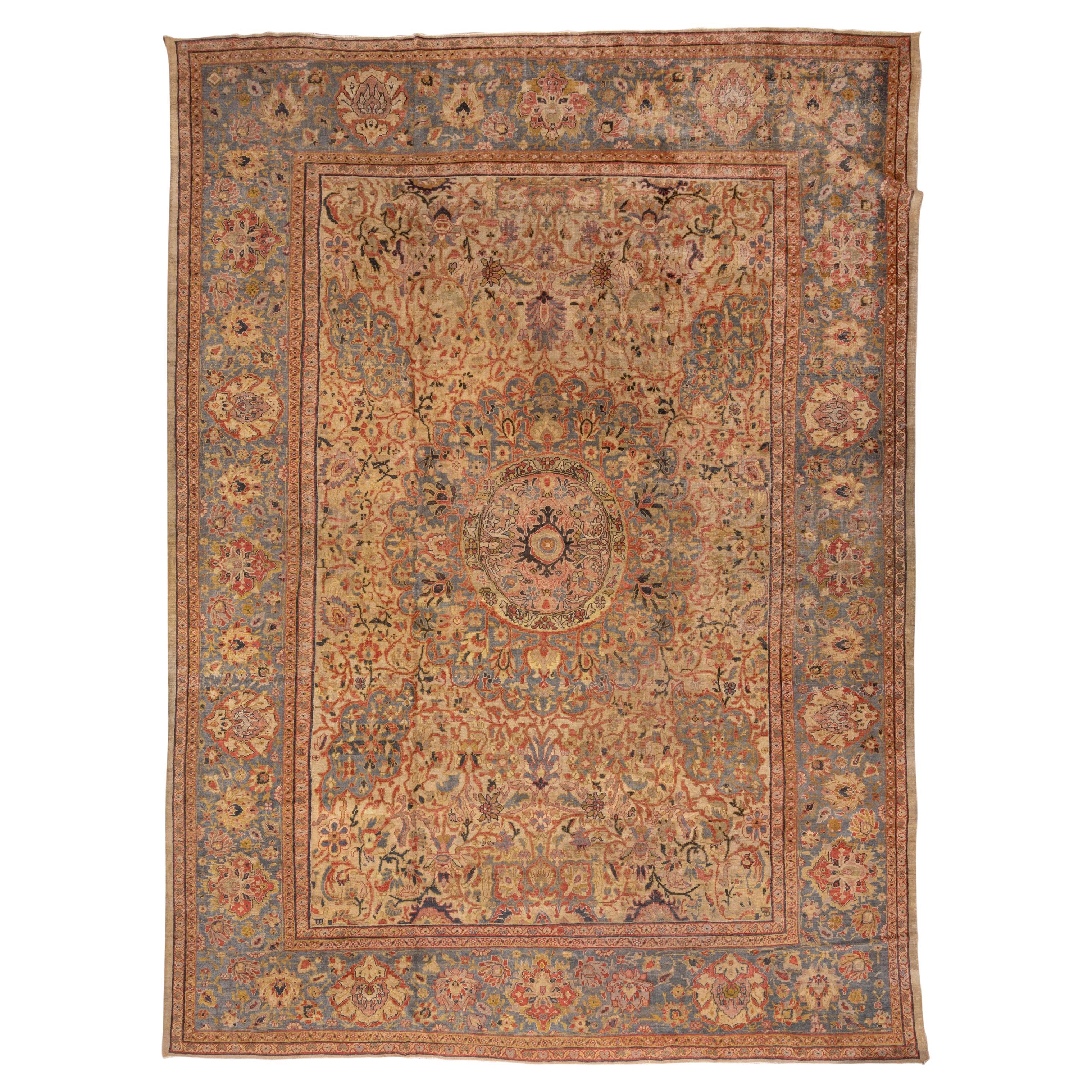 Rare Antique Persian Sultanabad Carpet, circa 1890s