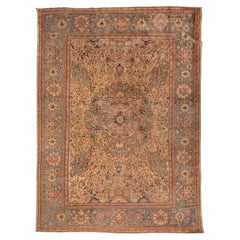 Seltener antiker persischer Sultanabad-Teppich, ca. 1890er Jahre