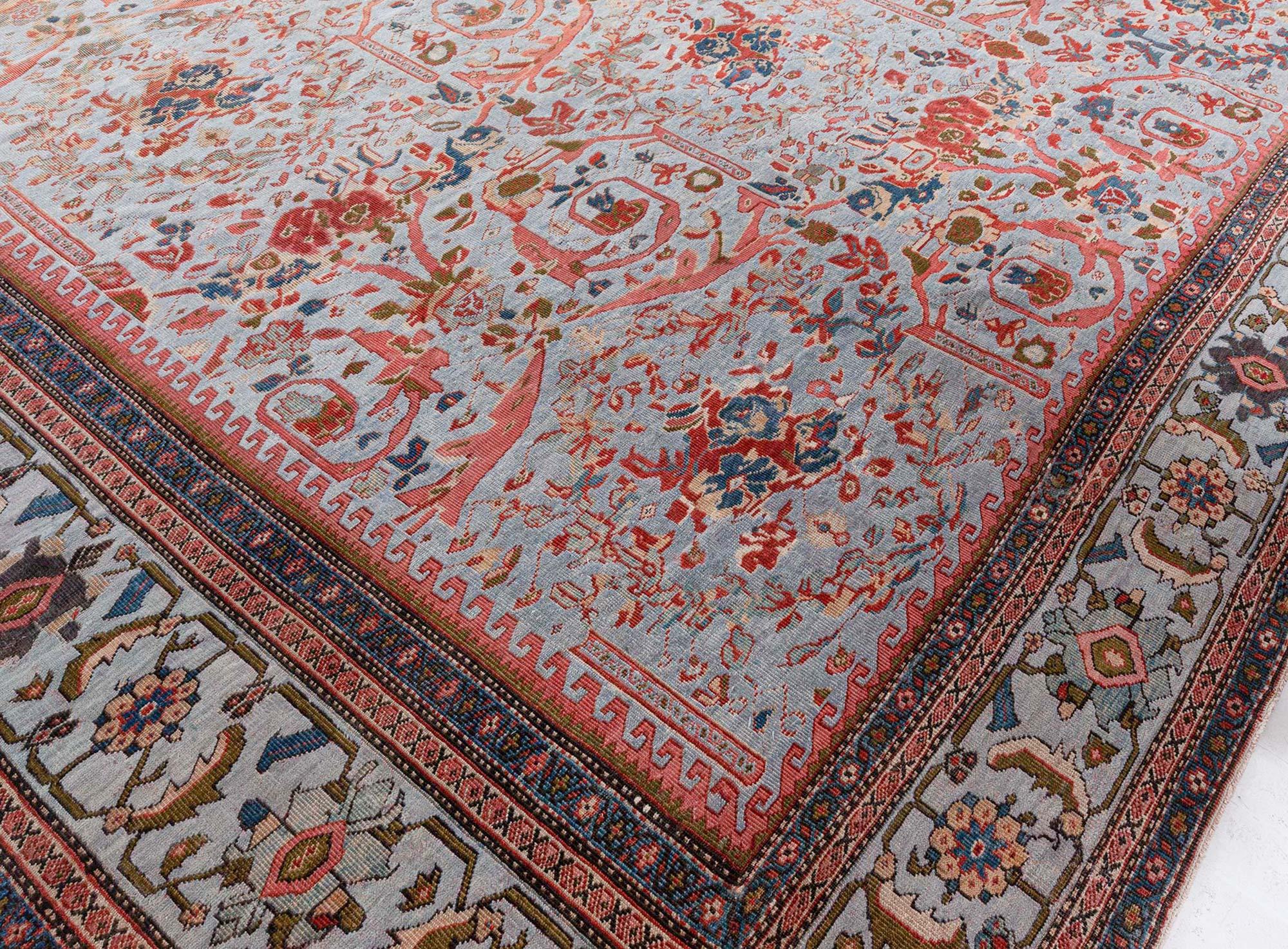 Wool Rare Antique Persian Sultanabad Rug For Sale