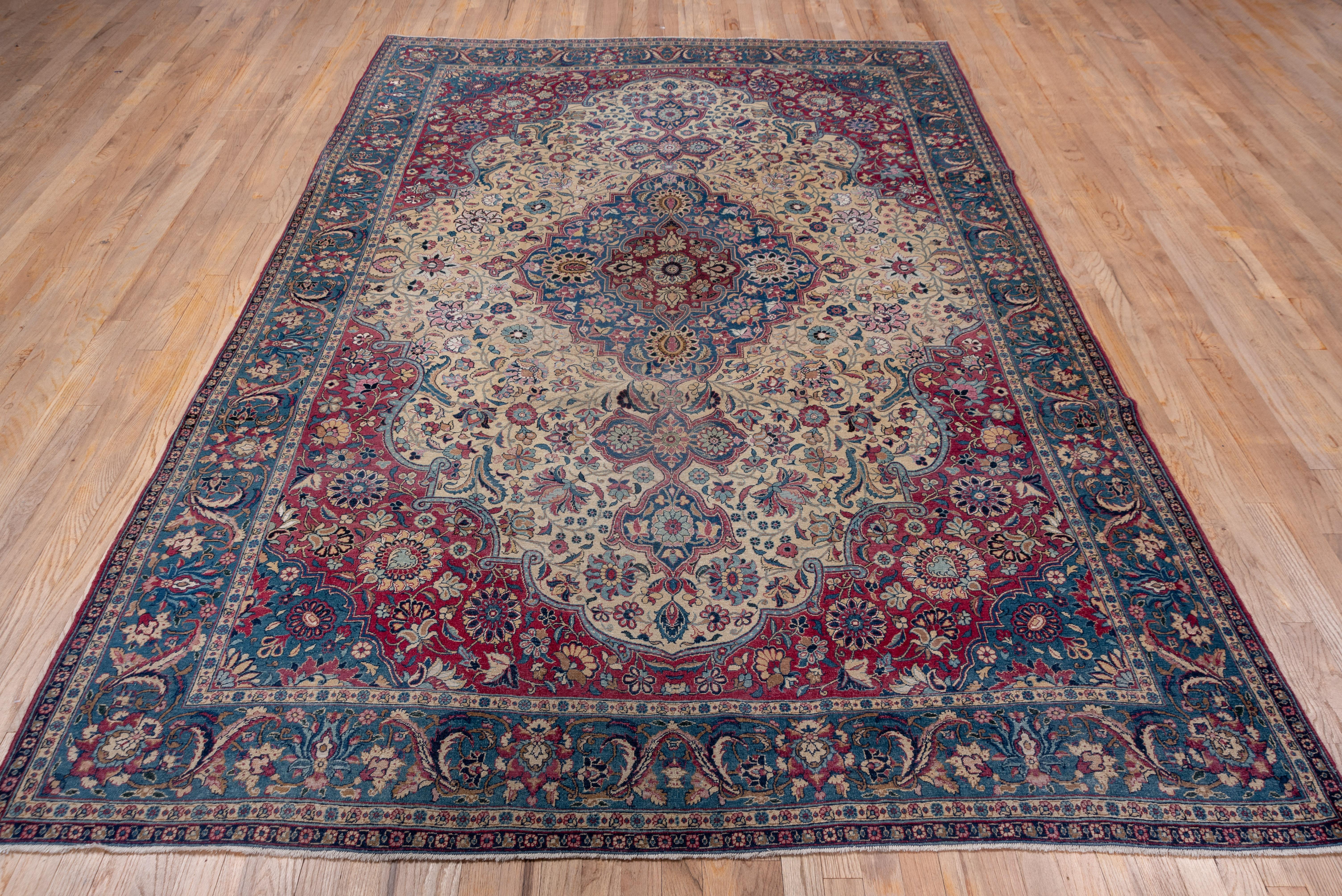 Tabriz Rare Antique Persian Tehran Carpet For Sale