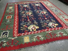 Rare antique Pirot / Sarkoy kilim of scarce design & large room size, circa 1920