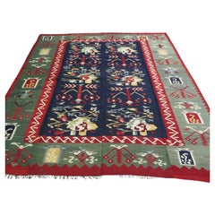 Rare kilim antique Pirot / Sarkoy au design rare et de grande taille, circa 1920